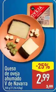 ALDI Queso de oveja ahumado v de navarra oferta