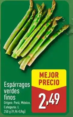 ALDI Esparragos verdes finos oferta