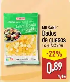 ALDI Milsani - dados de quesos oferta