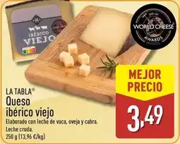 ALDI La tabla - queso iberico viejo oferta