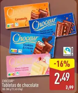 ALDI Choceur - tabletas de chocolate oferta