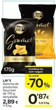 Caprabo Lay's - gamma de productes gourmet oferta