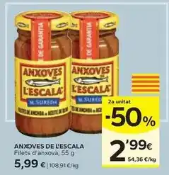 Caprabo Anxoves de l'escala - filets d'anxova oferta