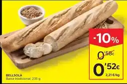 Caprabo Bellsola barra tradicional oferta