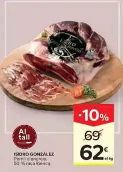 Caprabo Isidro gonzalez - pernil d'engreix 50% raca iberica oferta