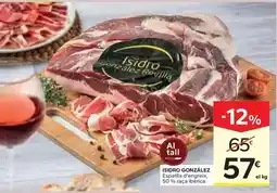 Caprabo Isidro gonzalez - espatlla d'engreix, 50% raça ibèrica oferta