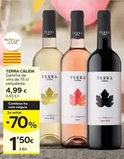 Caprabo Terra càlida - gamma de vins de 75 cl oferta