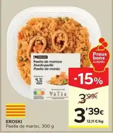 Caprabo Eroski - paella de marisc oferta