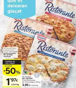 Caprabo Dr oetker - pizza ristorante de 4 formatges oferta