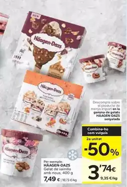 Caprabo Häagen-dazs -gelat de vainilla amb nous oferta