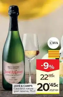 Caprabo Juvé y camps - cava brut nature gran reserva oferta