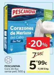 Caprabo Pescanova - cors de lluc sense pell oferta