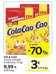 Caprabo Cola cao - cacau soluble ecobossa oferta