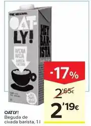 Caprabo Oatly - beguda de civada barista oferta