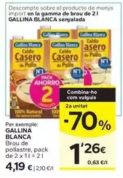 Caprabo Gallina blanca - brou de pollastre oferta