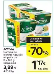 Caprabo Activia - gamma de iogurts naturals en pack de 8 x 120 g oferta