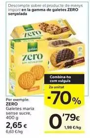 Caprabo Gullón - zero galetes maria sense sucre oferta