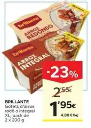 Caprabo Brillante - gotets d'arròs rodó o integral xl oferta