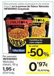 Caprabo Yatekomo - yakisoba classic oferta