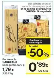Caprabo Garofalo - espaguetis oferta