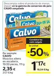 Caprabo Calvo - musclos xilens en escabetx oferta