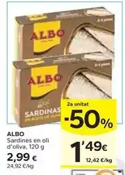 Caprabo Albo - sardines en oli d'oliva oferta