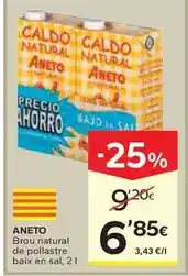 Caprabo Aneto - brou natural de pollastre baix en sal oferta