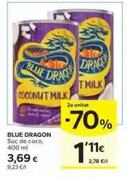 Caprabo Blue dragon - suc de coco oferta