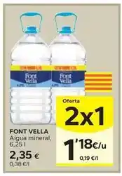 Caprabo Font vella - aigua mineral oferta