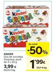 Caprabo Kinder - ous de xocolata sorpresa oferta