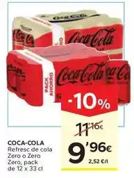 Caprabo Coca-cola - refresc de cola zero o zero zero oferta