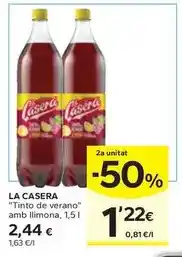 Caprabo La casera - tinto de verano amb llimona oferta