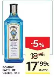 Caprabo Bombay sapphire - ginebra oferta