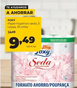 Alimerka FOXY Papel higiénico seda, 3 capas, 18 rollos oferta