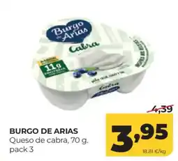 Alimerka BURGO DE ARIAS Queso de cabra oferta