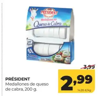 Alimerka PRESIDENT Medallones de queso de cabra oferta