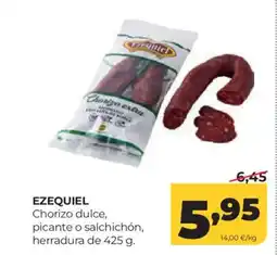 Alimerka EZEQUIEL Chorizo dulce, picante o salchichón oferta
