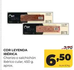 Alimerka COR LEYENDA IBÉRICA Chorizo o salchichón ibérico cular oferta