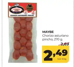 Alimerka MAYBE Chorizo asturiano pincho oferta