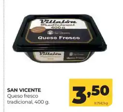 Alimerka SAN VICENTE Queso fresco tradicional oferta