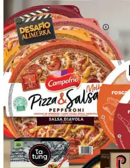 Alimerka CAMPOFRÍO Pizza & salsa pepperoni, carbonara, jamón y queso 4 quesos o barbacoa oferta