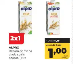 Alimerka ALPRO Bebida de avena clasica o sin azúcar oferta