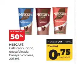Alimerka NESCAFÉ Café cappuccino, descafeinado, baileys o cookies oferta
