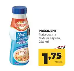 Alimerka PRÉSIDENT Nata cocina textura espesa oferta