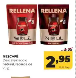 Alimerka NESCAFÉ Descafeinado o natural oferta