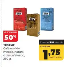 Alimerka TOSCAF Café molido mezcla, natural o descafeinado oferta