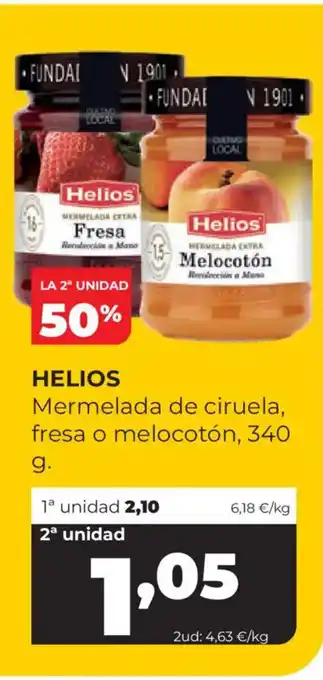 Alimerka HELIOS Mermelada de ciruela, fresa o melocotón oferta