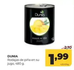 Alimerka DUNIA Rodajas de piña en su jugo oferta
