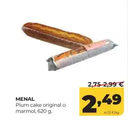Alimerka MENAL Plum cake original o marmol oferta