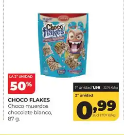 Alimerka CHOCO FLAKES Choco muerdos chocolate blanco oferta